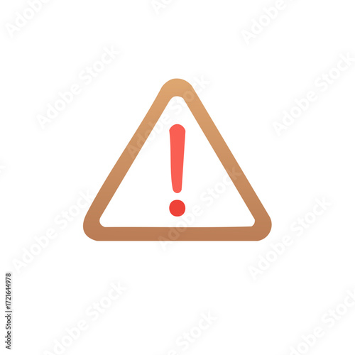 Warning Sign with Exclamation Point in Triangle Alert Notification Icon Symbol
