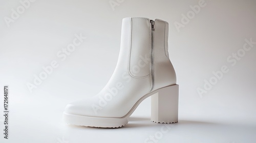 White platform boots