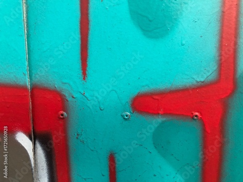 Photography Blue red and black street art graffiti close up wallpaper background texture
