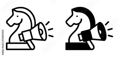 Marketing Strategy Icon Collection line & Mixed Style 