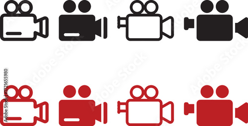 camera, video camera, film camera, movie camera, retro camera, vintage camera, icon, symbol, graphic, design, illustration, cinema, filmmaking, recording, media, technology, equipment, object, black, 