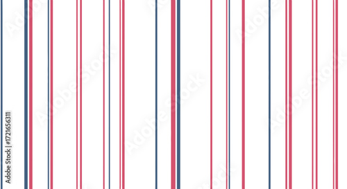 Vertical stripes in red blue and white create a simple pattern.