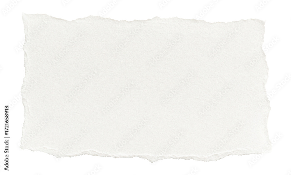Fototapeta premium White torn paper texture with blank space.