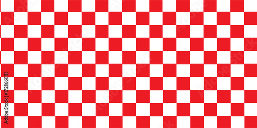vector of panorama of red and black chessboard background. pattern for fashion, border, cloth, flag, wrapping paper, cover skin, table cloth, scene. flag. Vector illustration
