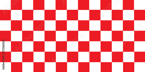 vector of panorama of red and black chessboard background. pattern for fashion, border, cloth, flag, wrapping paper, cover skin, table cloth, scene. flag. Vector