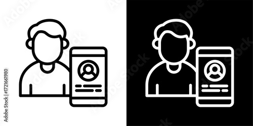 User icon of a flat style vector 