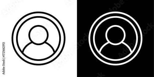 Profile icon of a flat style vector 