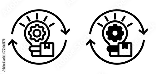 Product Development Icon Collection line & Mixed Style 