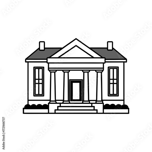 Illustration of a courthouse
