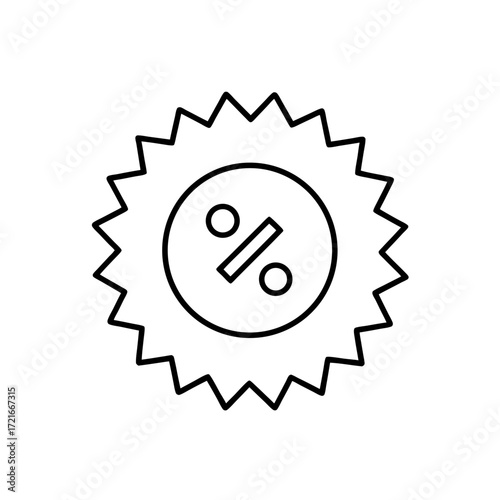 Percentage sign in starburst