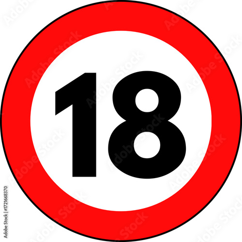 Speed Limit 18 kmh Sign