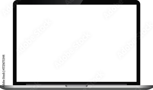 laptop with blank screen
