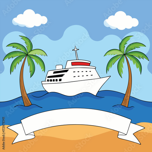 cruise ship on the sea