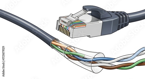 Ethernet Cable Network Illustration