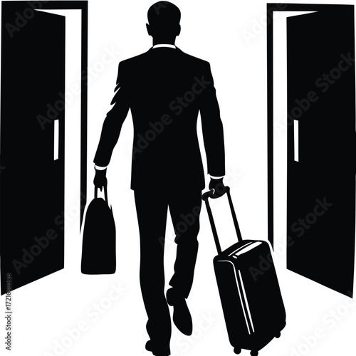 businessman with suitcase