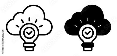 Cloud Solutions Icon  Collection line & Mixed Style 