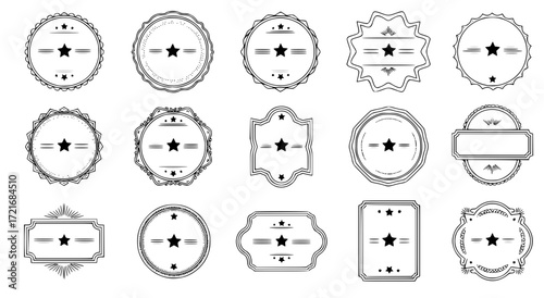 classic retro emblem and label vector collection