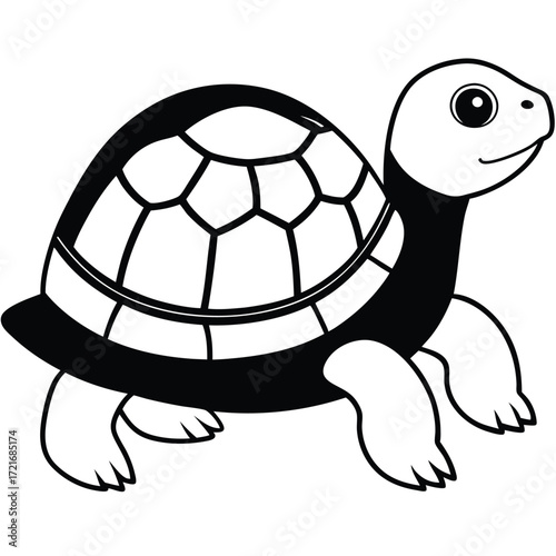 turtle vector illustration in white background 