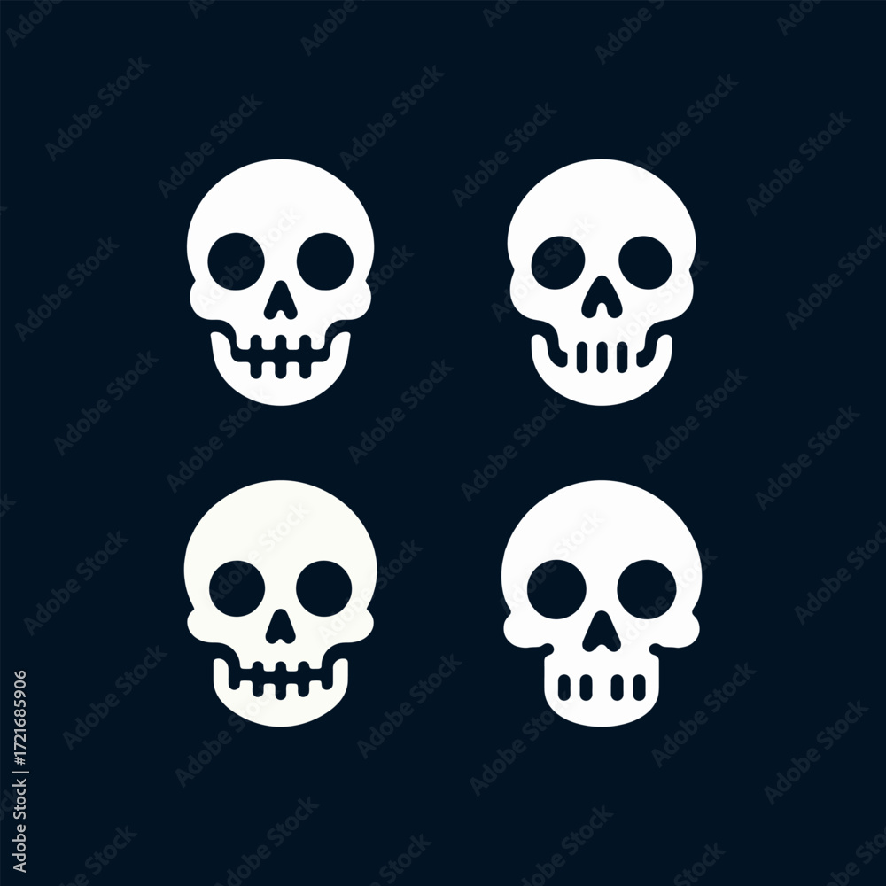 Obraz premium Skull Icons Set Grim Yet Playful Vector Design