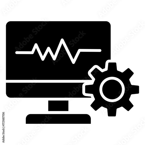Monitoring System Glyph Icon