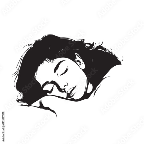 vector illustration of a young woman