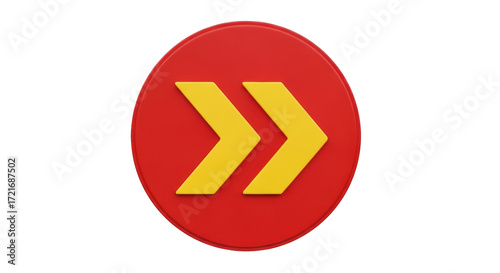 Free Download Isolated right chevron round button. Forward or fast-forward glossy vector design symbol - GFXLoad