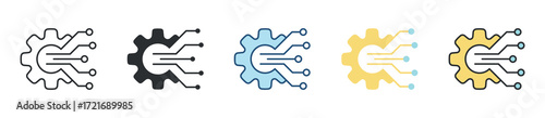 Technology Icon Set Multiple Style Collection