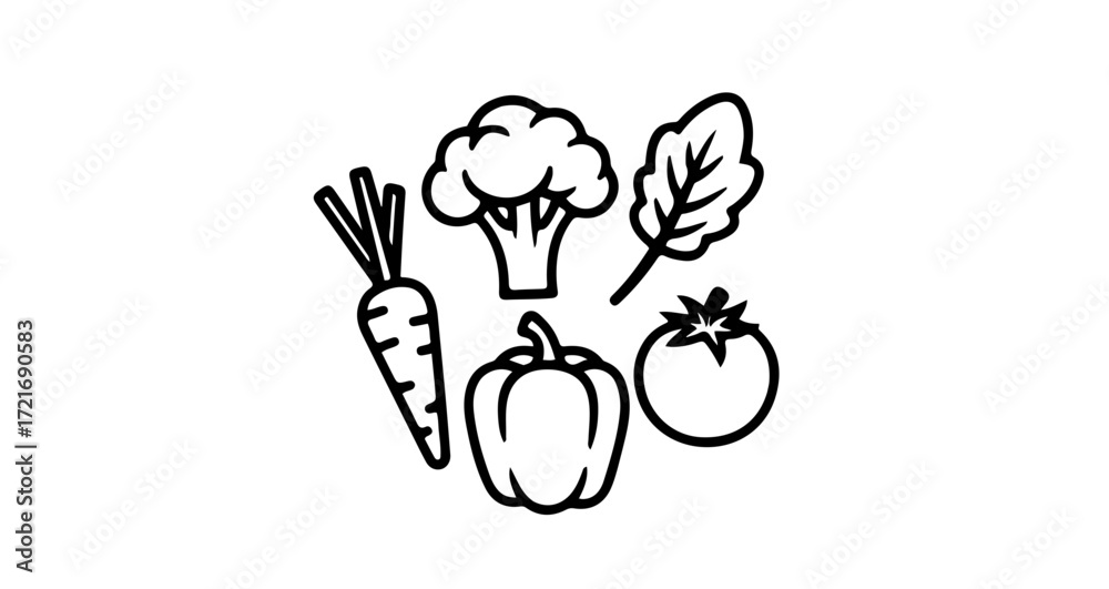 Fototapeta premium Assortment of fresh vegetables, showcasing a healthy and vibrant food selection