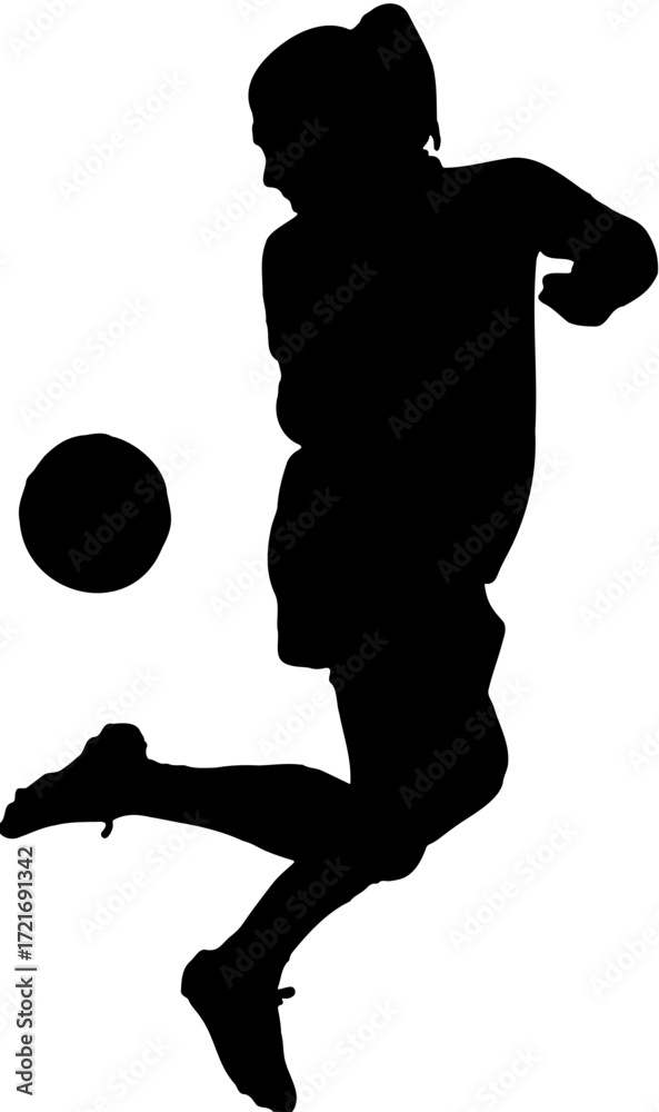 Obraz premium silhouette of football player