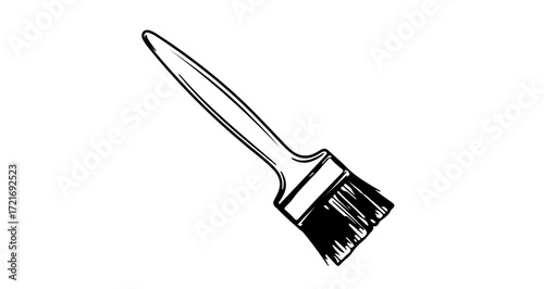 Illustration of a paint brush, perfect for artistic and creative projects