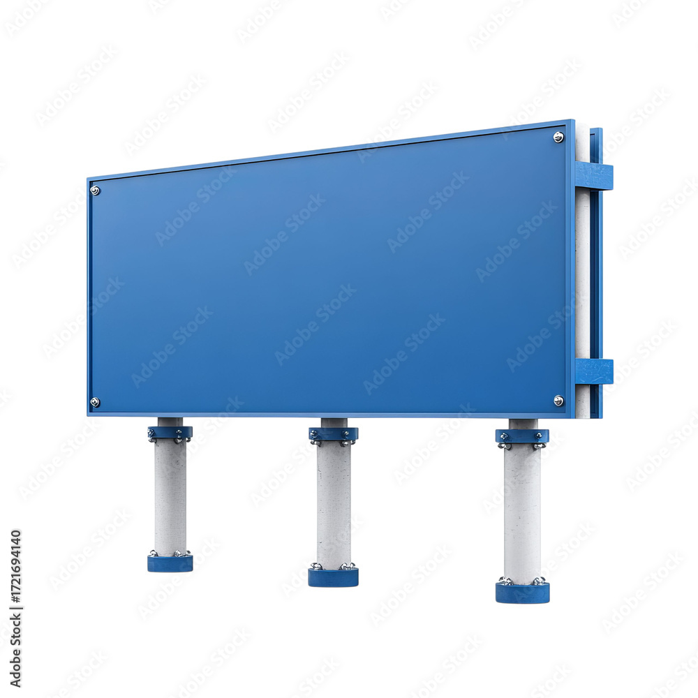 Obraz premium Png of billboard mockup isolated on transparent background, a large outdoor advertising structure for promoting products