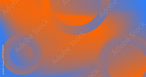 Orange Blue Gradient Rings on abstract background for wallpaper web page background surface textures