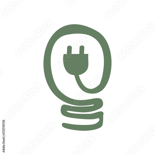ECO ELECTRIC BULB VECTOR ICON