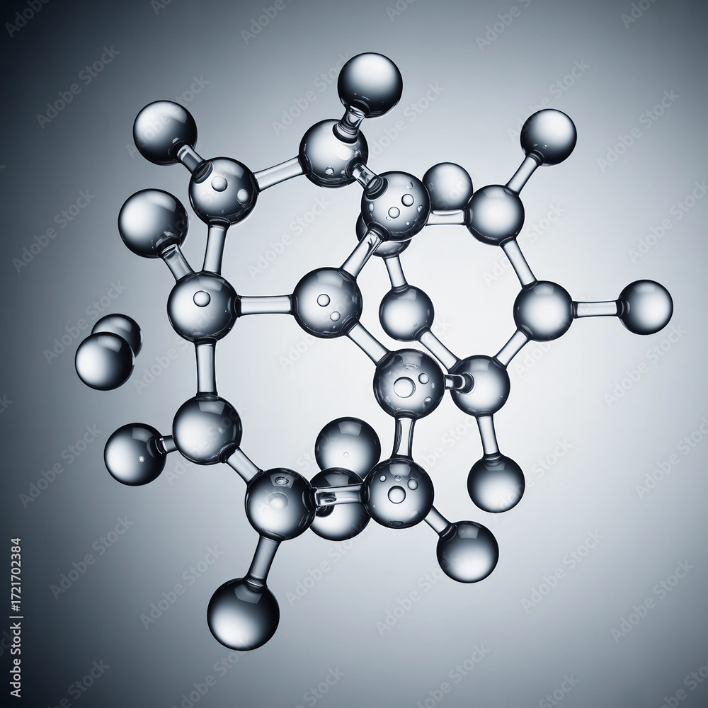 Obraz premium 3D Crystal Molecular Structure