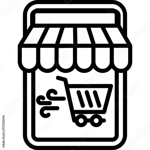 Virtual Store line icon