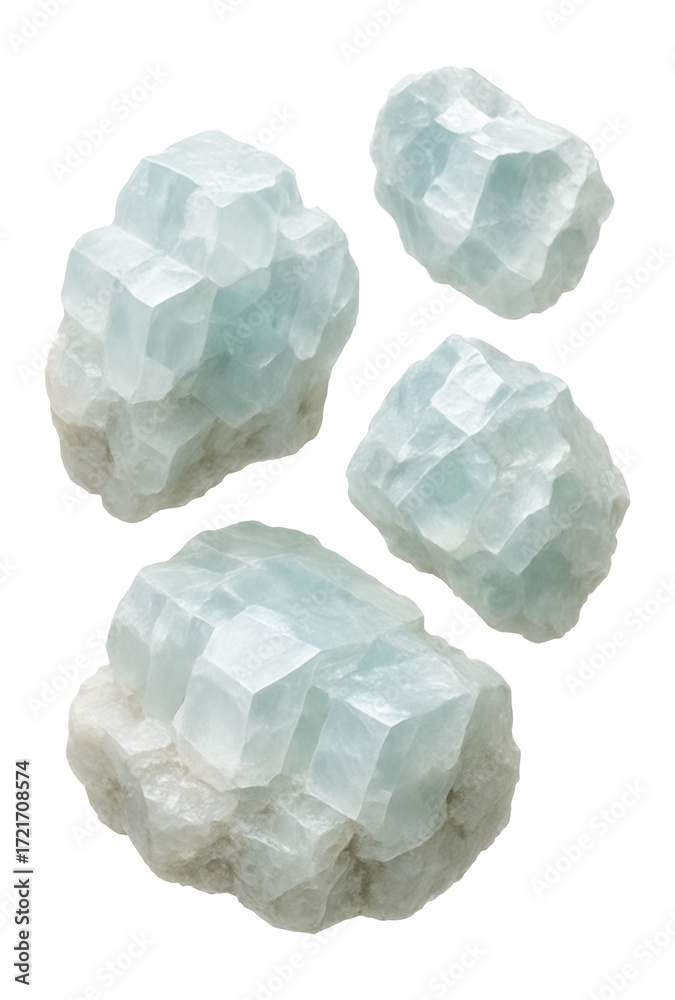 Fototapeta premium Uncut cryolite rock specimens.