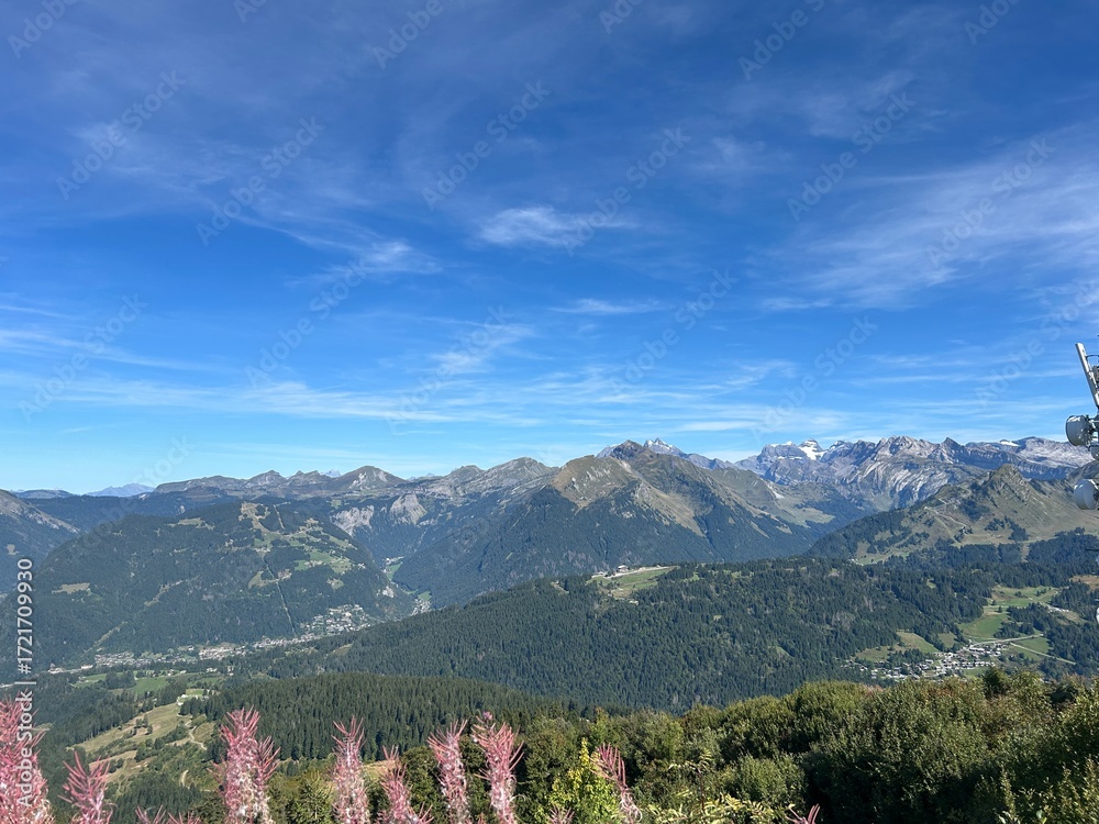 Naklejka premium view of the mountains