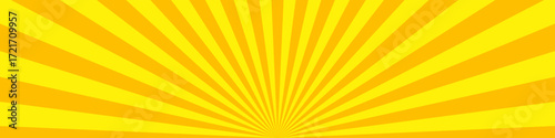 Vintage pop art yellow background. Banner design.