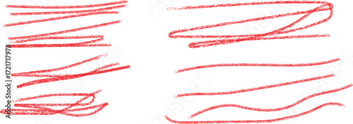 Colorful crayon texture lines set isolated on white background