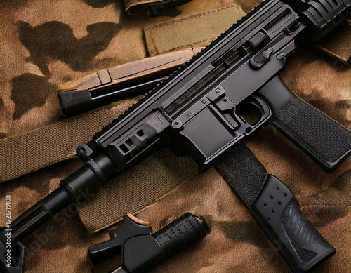 Collection of Different Types of Guns – Modern Firearms, Rifles, Pistols, and Weapons
