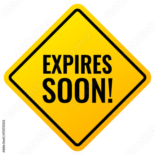 Expires soon vector warning sign