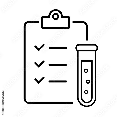 Lab test results medical icon