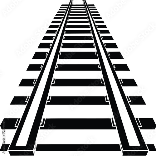 railway track vector illustration