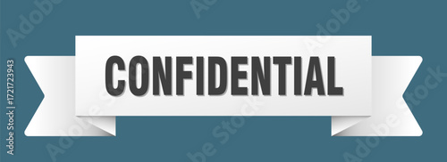 confidential ribbon isolated on transparent background. confidential ribbon