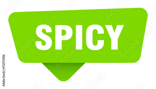 spicy green sign isolated on transpatent background. spicy sticker