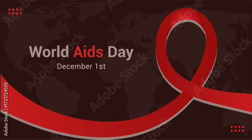 World Aids Day Awareness 1st December Banner Design