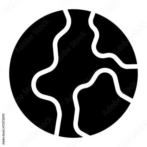 Globe icon glyph style vector illustration