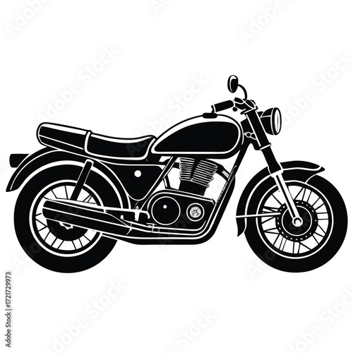 motorcycle isolated on white background