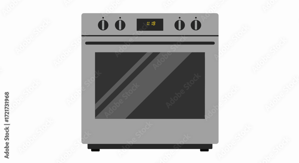 Fototapeta premium Modern Stainless Steel Electric Oven: Kitchen Appliance Icon