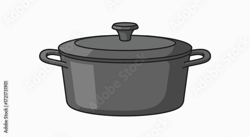 Classic Cast Iron Dutch Oven Illustration